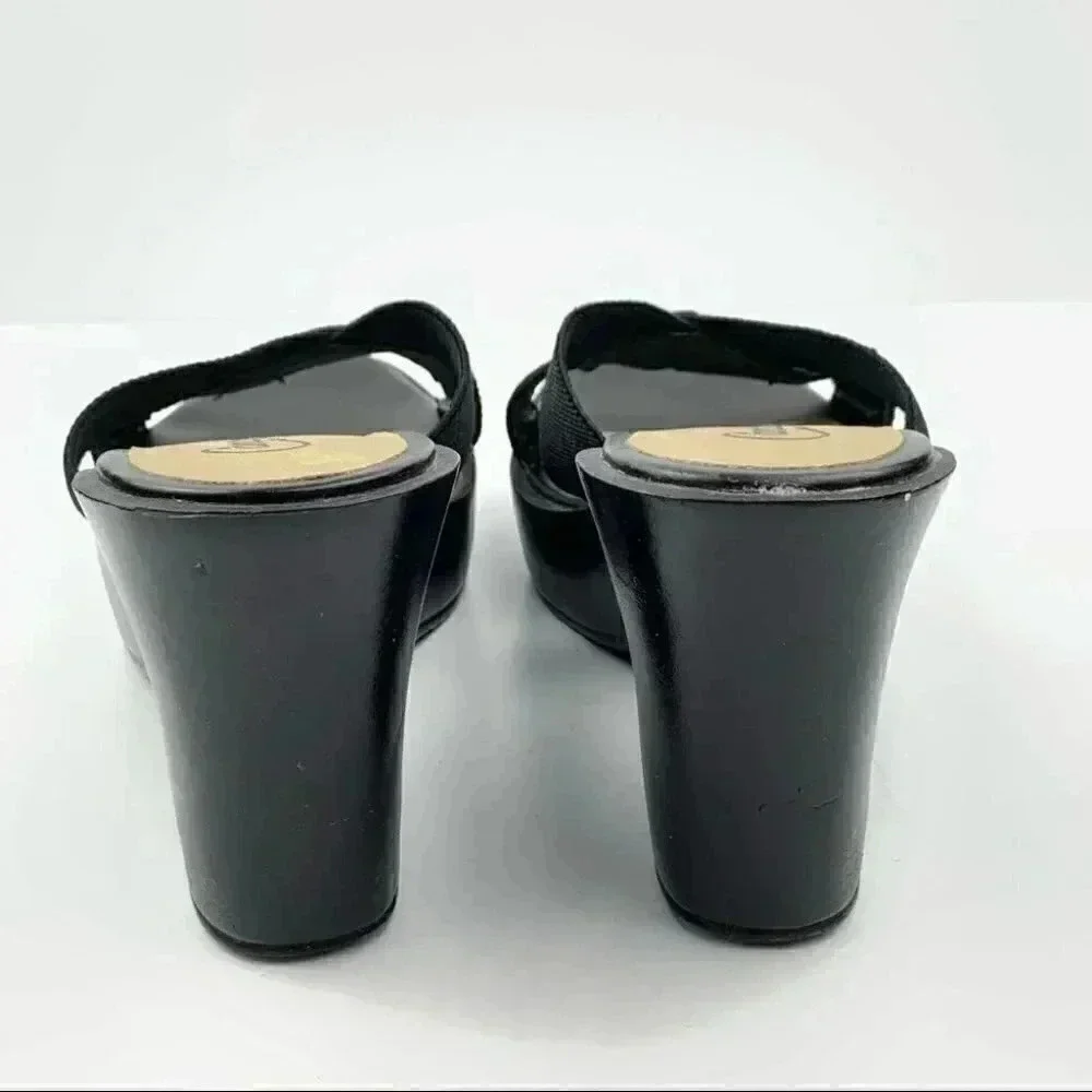 Candies womens sandals size 9.5 black chunky platforms 90s y2k vintage